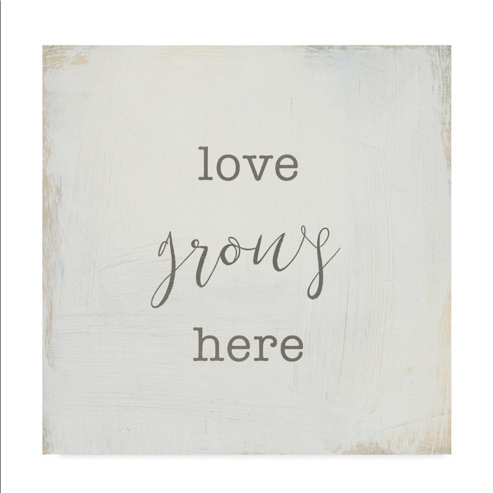 NEW "Love Grows Here" canvas wrapped wall art